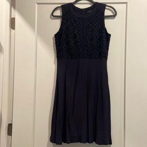 Ann Taylor Navy Blue A Line MIDI Lace 4P | New w/ Tag